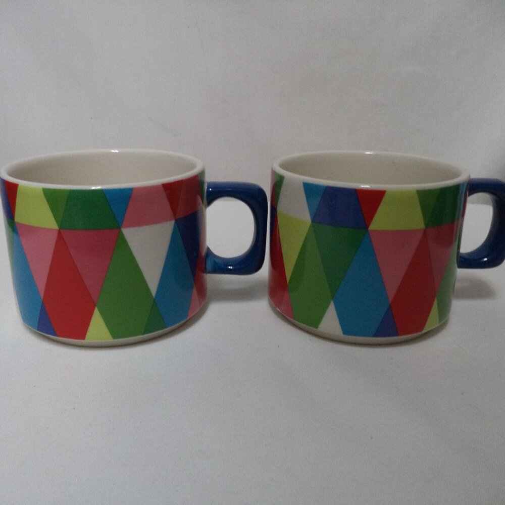 Target Mod Triangle Mug Cup Set 2 ceramic dish micro safe geometric pair